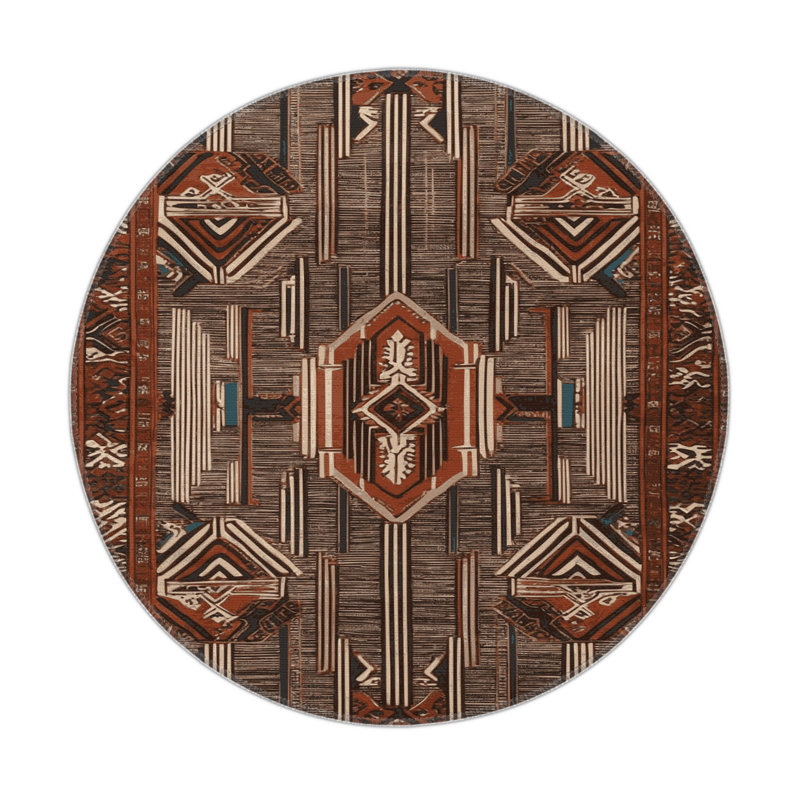 Tapis intérieur et extérieur ArtDeco, Rond 5 pi