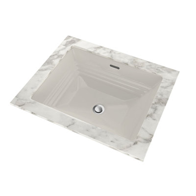 Promenade® Vitreous China Rectangular Undermount Bathroom Sink with Overflow