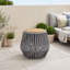 Outdoor Wood and Rope Side Table