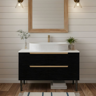 Meuble-lavabo 36 po, lavabo intégré en céramique
