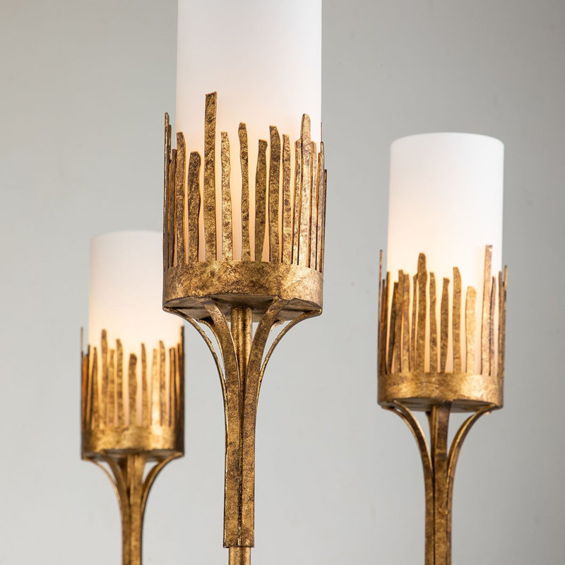 Sawgrass 6 - Light Unique Classic Chandelier, Gold Leaf