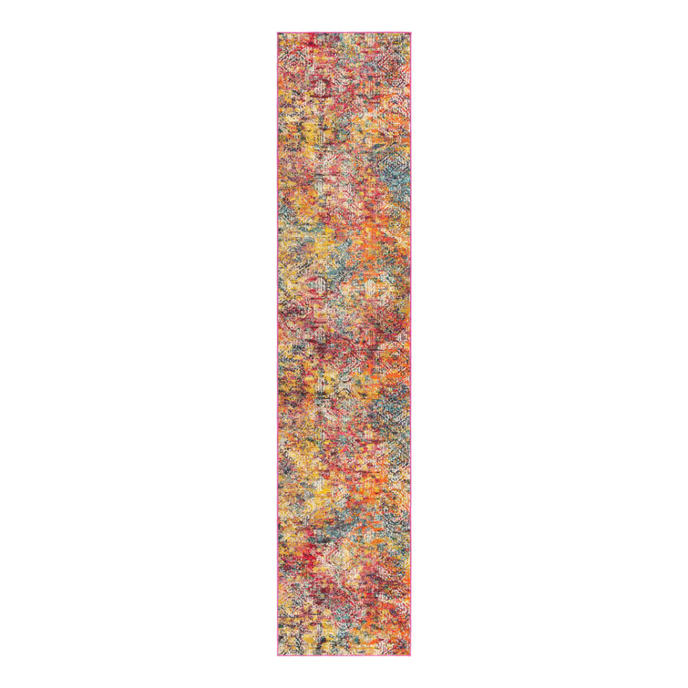 Washable Abstract Indoor Rug