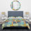 Multicolor Dots Patchwork Polyester Patchwork Duvet Cover Set
