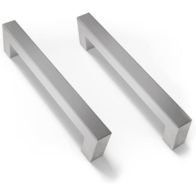 Poignées carrées de 5,5 po Mega Handles | Poignées de tiroir modernes en acier inoxydable pour armoires de cuisine, armoires et portes | Vis incluses
