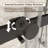 44–48" W x 74" H Frameless Shower Door with 5/16" (8mm) Explosion-Proof Film Tempered Clear Glass, Sliding Shower Door with Soft-Close Anti-Collision, Matte Black-105013339
