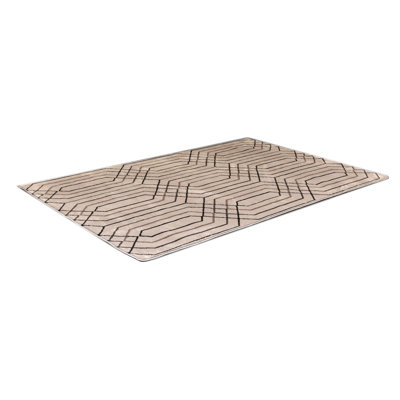 Tapis brun géométrique Margolis