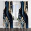 «Abstract Geode Waves Blue V» - Rideau à œillets occultant moderne - 1 panneau-1093776555-1094211125