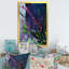 Décoration murale abstraite mauve et verte II - Toile traditionnelle-702108202-702108201
