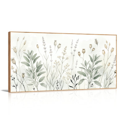 Ensemble de 1 tableau sur toile représentant un jardin botanique