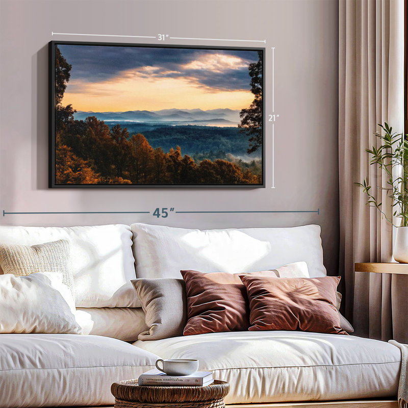 Nature «Blue Ridge Mountain Sunrise», H 31 po x l 21 po