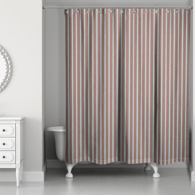 Rideau de douche simple à rayures Mathes