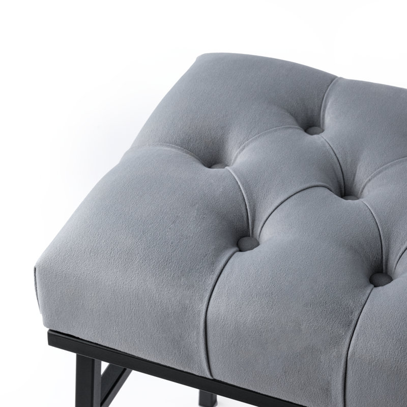 Fleuridor Velvet Upholstered Bench, H50 x W90 x D35cm
