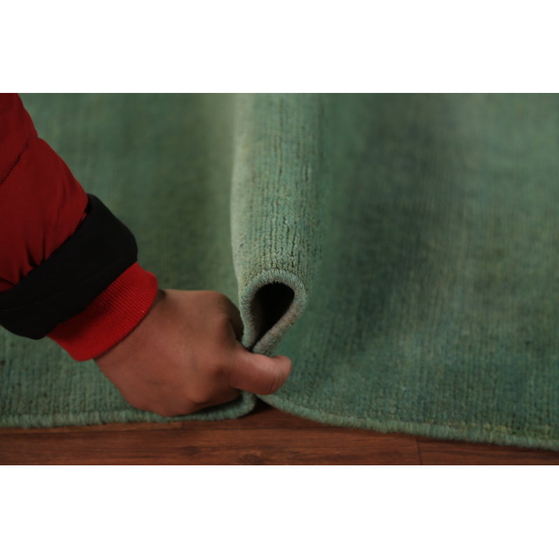 Green Handmade Gabbeh Modern Rug 5x7