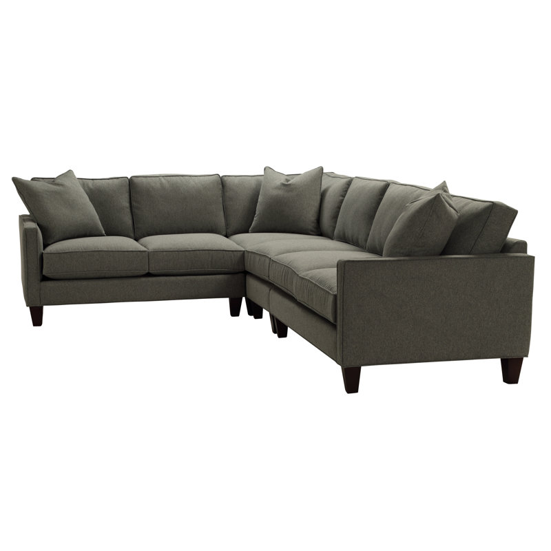 Calvin Upholstered L-Shaped Sectional Symmetrical, Akiko Cobblestone, Bocci Spring