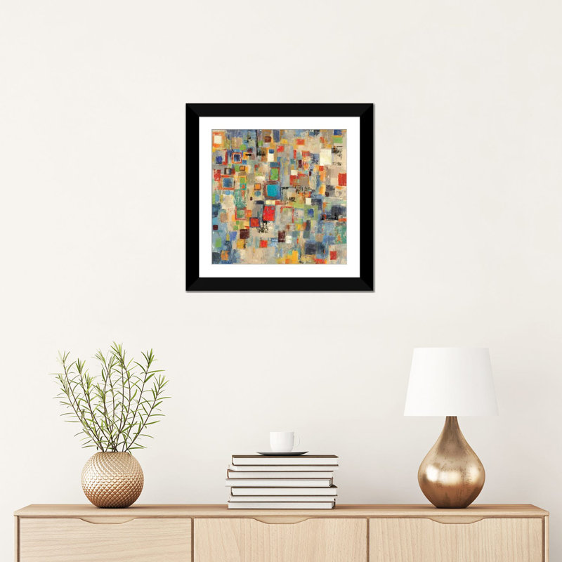 «Complexity», reproduction sur toile, H 16 po x l 16 po x P 1 po, Papier d'art encadré noir, Blanc
