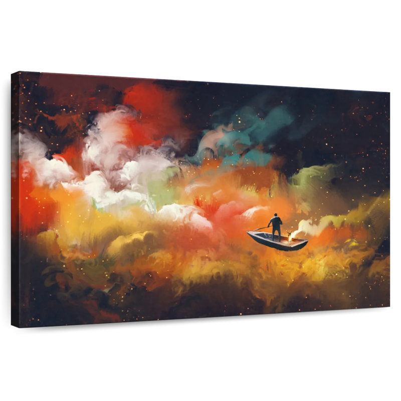Kelan Abstract Boat, 20" H x 30" W