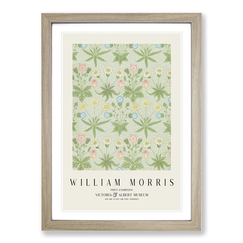 Daisy Pattern Vol.2 by William Morris - Framed Print, Oak Framed, 48cm H x 36cm W x 2cm D