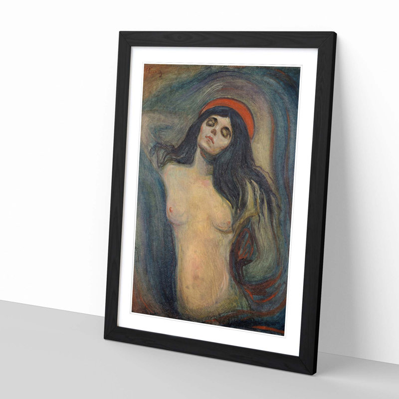 Madonna by Edvard Munch - Framed Print, Black