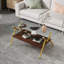 Table basse rectangulaire avec plateau en verre trempé et pieds en métal doré, table moderne pour le salon-1534013384-1534013385
