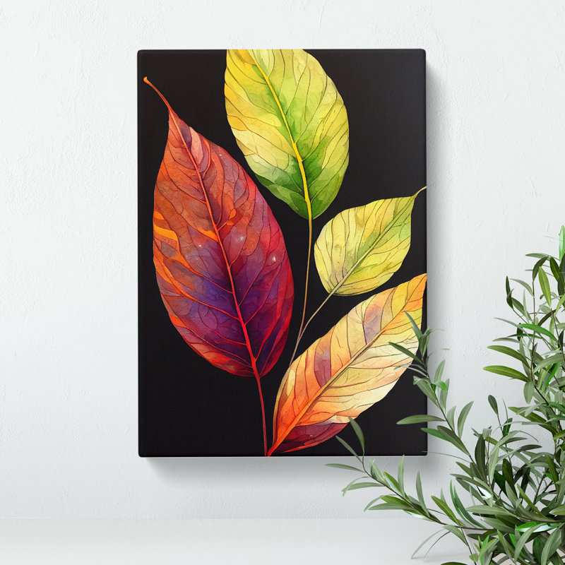 Leaves Of Colour No.1 - Wrapped Canvas, 50cm H x 35cm W x 3cm D
