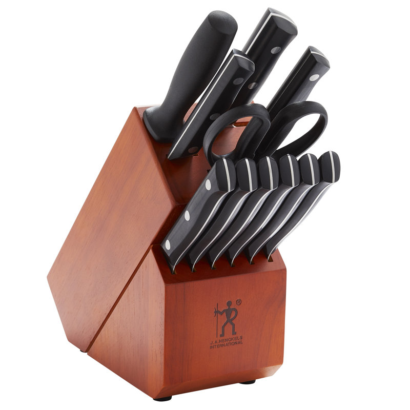 HENCKELS Dynamic 12-Piece Knife Block Set, Cherry