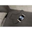 Table de chevet en bois massif gris chaud avec garniture chromée, mobilier de chambre moderne et contemporain | Idée de cadeau