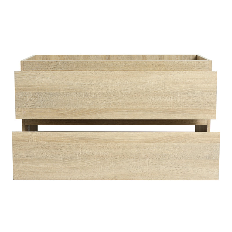 Bathroom Vanity 36" - Oak, Build Wall Mounted, Ample Drawer Space