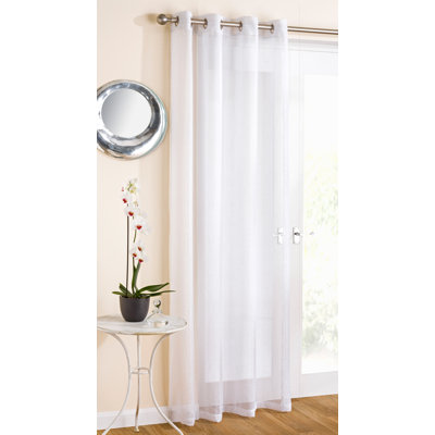 Adne Polyester Sheer Curtain Single Panel