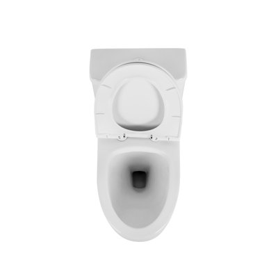 1.1/1.6 Ceramic Toilet, Elongated, White, Comfortable, Soft Close Seat, & , T036wt Ceramic, Comfort Height,