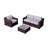 Moyeda Wicker Fully Assembled 3 - Person Seating Group with Cushions-209220747
