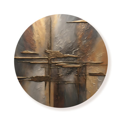 Mixed Metals Abstract Circle