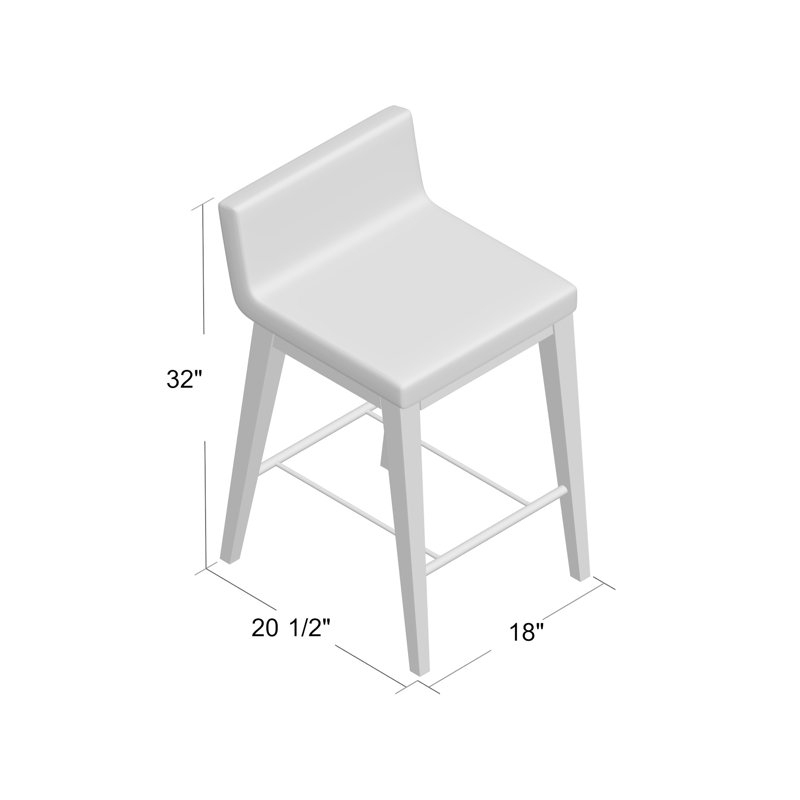 Tabouret de bar et de comptoir Harlowe, Orange, Tabouret de comptoir (assise de 24 po de hauteur)