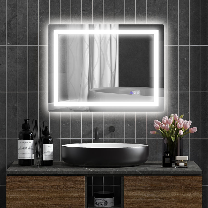 LED Bathroom Mirror with Lights, 31.5" x 23.6"