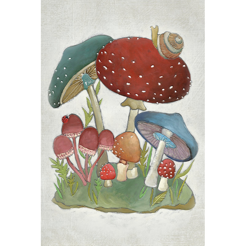 Mushroom Collection I - Wrapped Canvas Print, 46cm H x 30cm W
