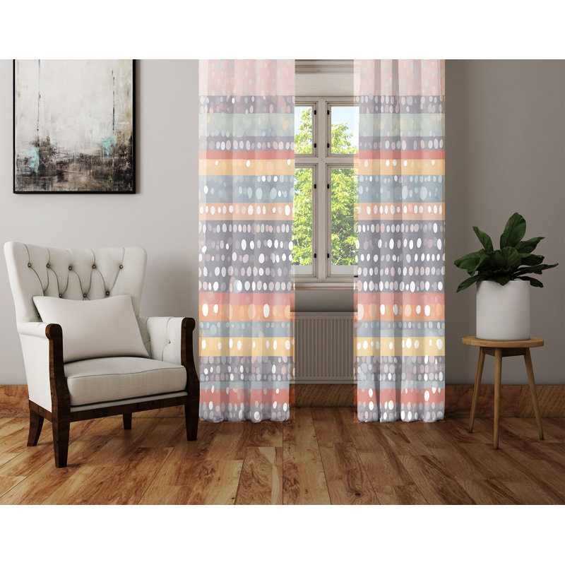 Semi Sheer Curtain Pair, 20" W x 52" L