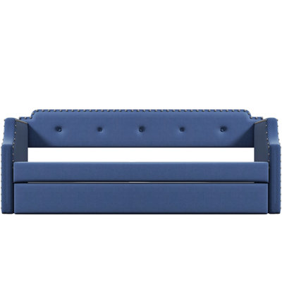 Rafeeq Upholstered Linen Daybed with Trundle Bed