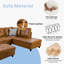 Canapé modulaire rembourré en L avec repose-pieds 3 pièces Erynne-575160867-575160879