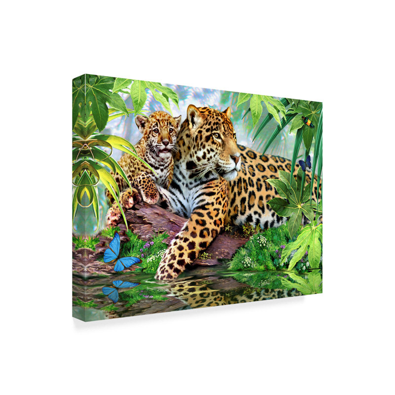 Vibrant Jungle Jaguars Canvas Wall Art