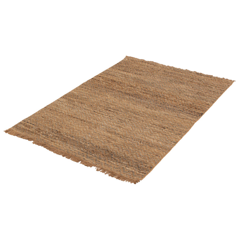 Tapis brun clair / ivoire / gris tissé à plat à la main Warrensburg