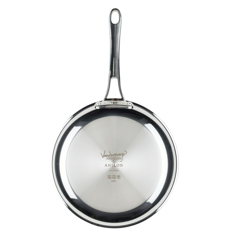 Vanderpump By Anolon Tri-Ply Clad Ceramic Nonstick Frying Pan, 10-Inch, Villa Rosa Pink