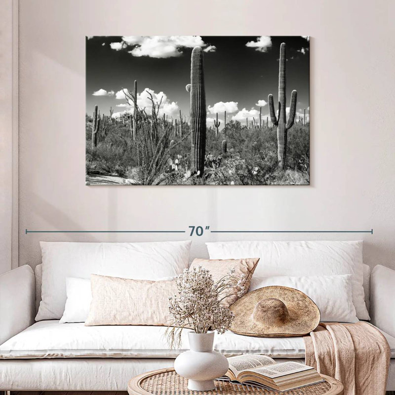 Alvord - Arizona noir - cactus Saguaro, H 30 po x l 45 po