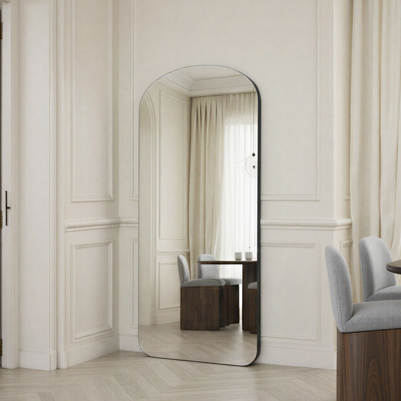 Soho Curved Arch Full Length Mirror, 170.18 cm H x 71.12 cm W  , Black 