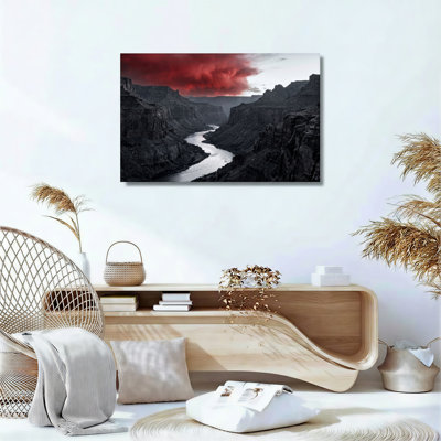 Ensemble d'une toile murale représentant un canyon spectaculaire