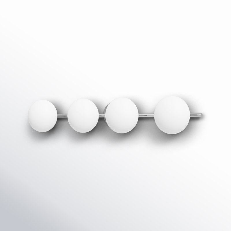 Éclairage de salle de bain 4 lumières à intensité variable Vibi, Chrome