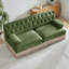 Canapé Chesterfield en velours doux capitonné à boutons-1926184429