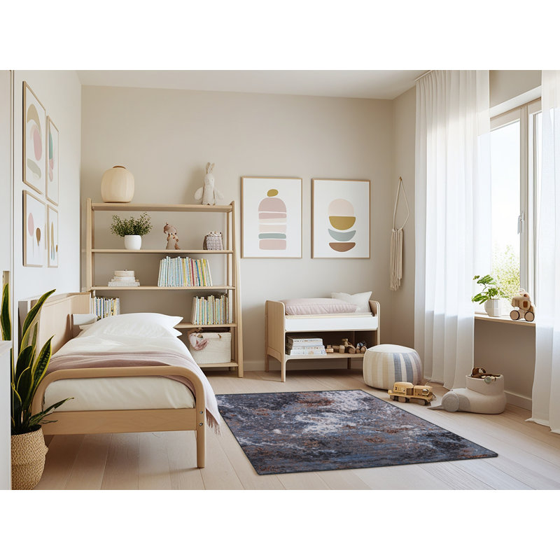 Tapis gris foncé Carnot, Rectangle 4 pi x 6 pi