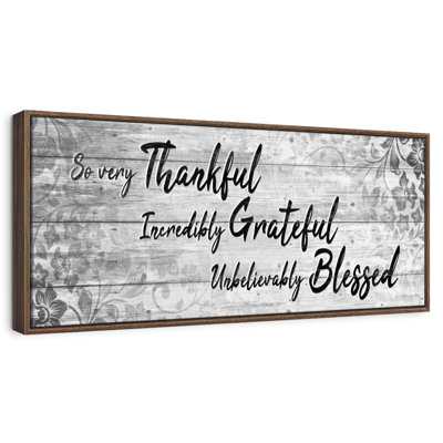 Plaque murale «Thankful Grateful Blessed IV»