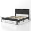 Ensemble de chambre à coucher 3 pièces, 1 cadre de lit rustique de style ferme Queen avec 2 tiroirs et 2 tables de chevet avec station de chargement USB