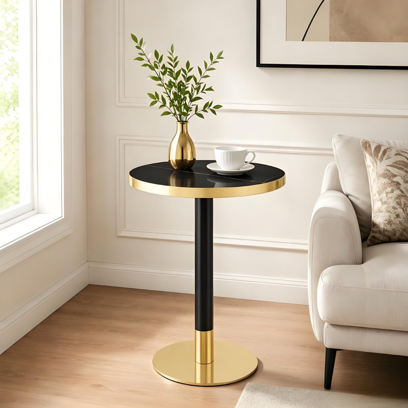 Petite table de salle à manger Modern, Gold/Black