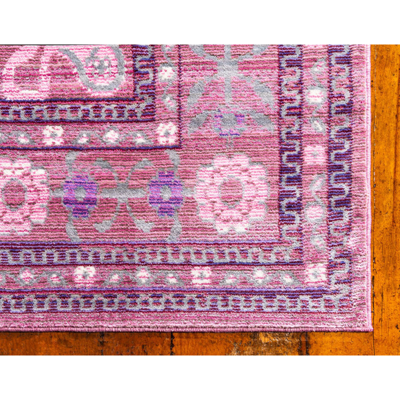 Tapis rose Maggie, Carré 8 pi